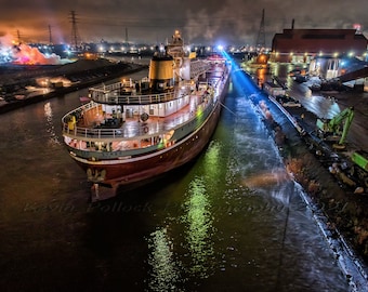 Steamer Wilfred Sykes at Ford Motor Company Late Night