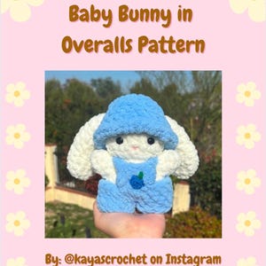 Virkad babykanin i overall PDF-MÖNSTER