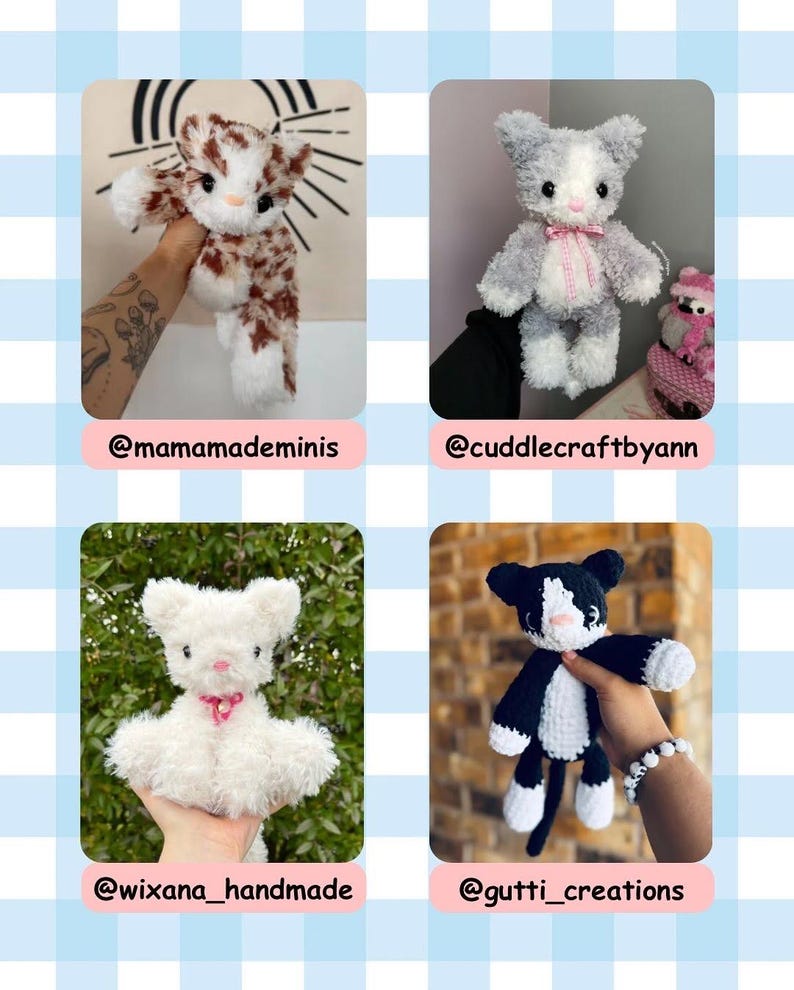 Snuggle Kitty Crochet Pattern | Snuggle Series | Crochet Cat Pattern | Low Sew Amigurumi | PDF Download image 7