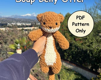 Soup Belly Otter Crochet Pattern | Otter Amigurumi | PDF Download