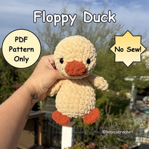 Padrão de crochê de pato flexível sem costura | Amigurumi de pato | Download em PDF