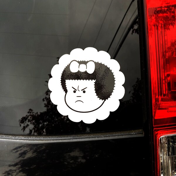 Frowning Nancy Comic Strip Car Laptop Vinyl Sticker
