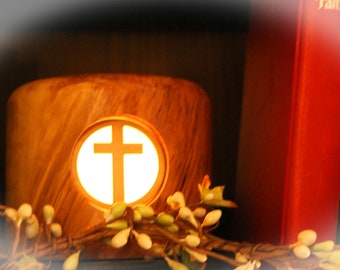 Cross Light, Rustic Accent Light, Christian Gift, Pastor Gift