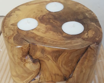 Distressed Wood Centerpiece/Rustic Candle/ Wedding Centerpiece