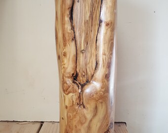 Distressed Log Lamp/Rustic Wood Table Lamp/Aspen Lamp;Living Room Lamp/Bedroom Lamp
