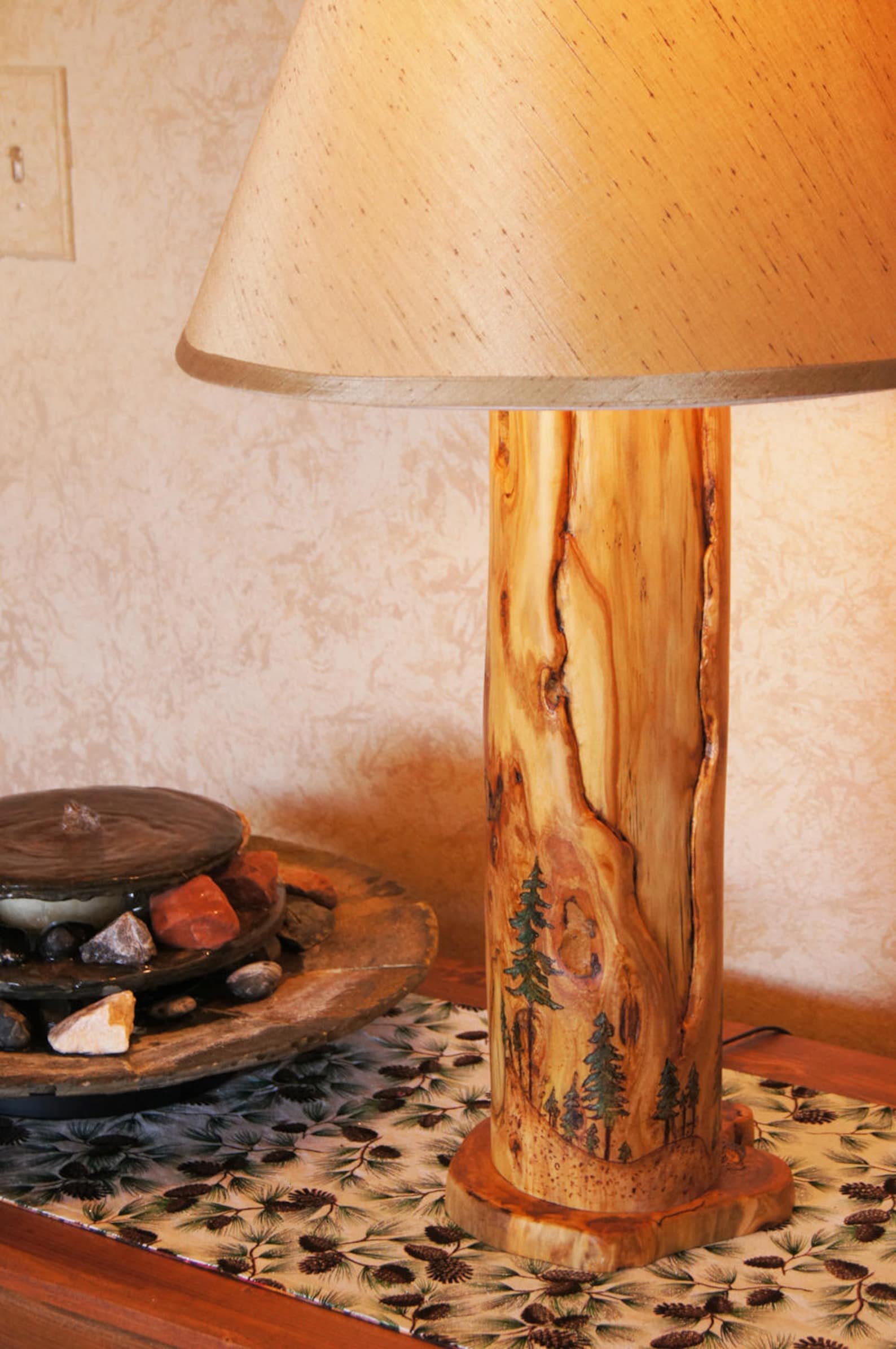 HandCrafted Log Lamp/Log Lamp/Rustic Lamp/Cabin Lamp/Rustic Etsy