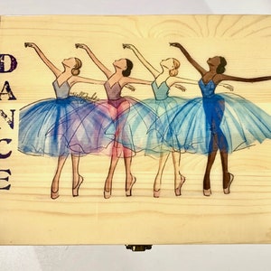 Ballet dancers, keepsake box, dancers, ballerina, Trinket Box, girls, ballet, gifts for dancers, Unique gift, jewelry Box, birthday Gift,