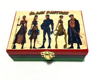 Black Panther, keepsake box, Wood Box, black panther movie, trendy, Marvel,unique gifts, marvel movies, Chadwick boseman, birthday gift,