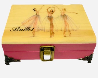 Ballerina, keepsake box, dancers, ballerina picture, Trinket Box, girls, ballet, gifts for dancers, Unique gift, jewelry Box, birthday Gift,