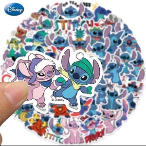 Lilo & Stitch Stickers Pack, 100pcs, Cartoon Vinyl Waterproof Decals for Water Bottle, Laptop, PC, Case, Car, Notebook, Skateboard, Journal, Aesth