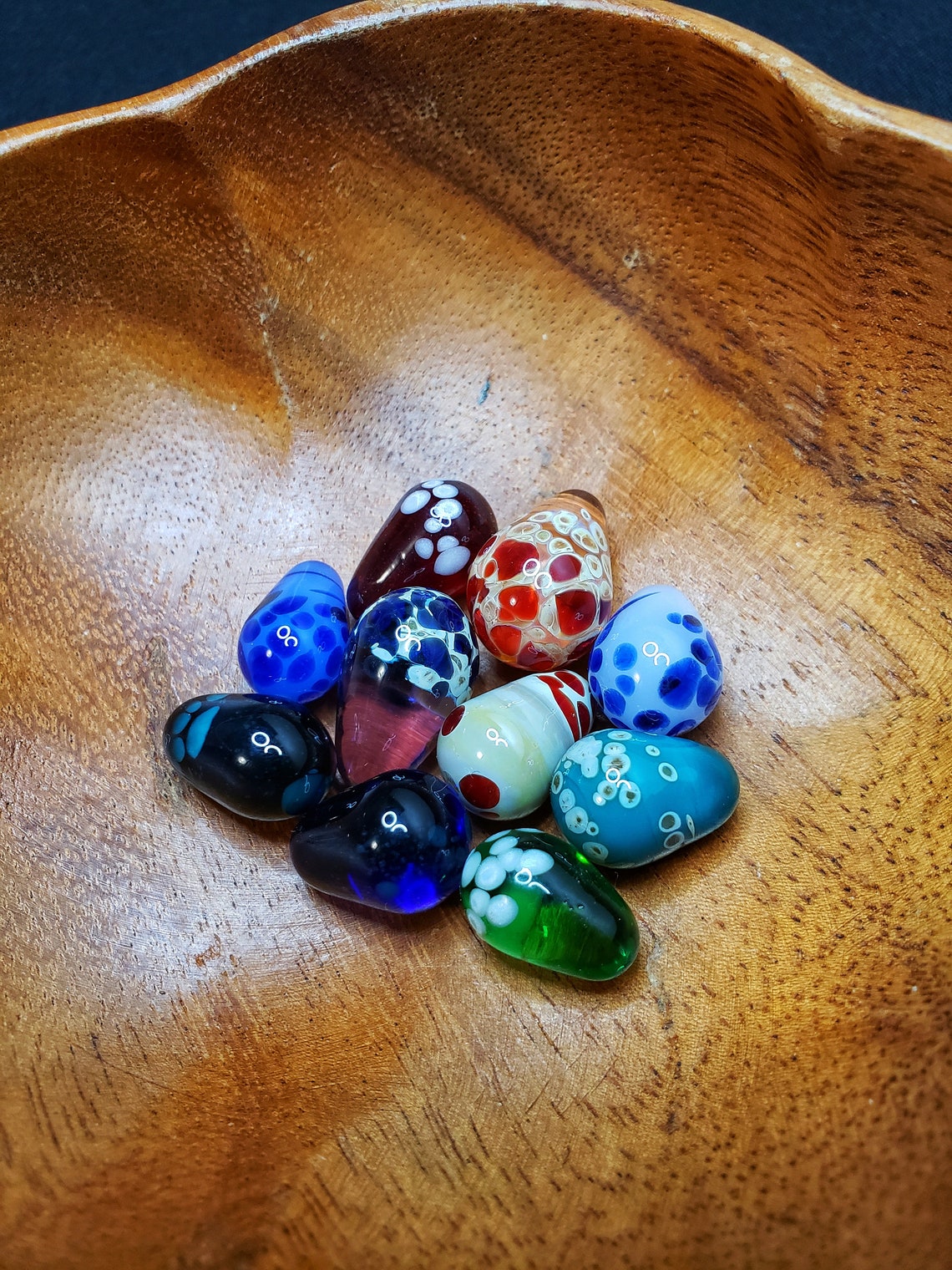 Mini Glass Easter Eggs Handmade Borosilicate Lampwork Etsy