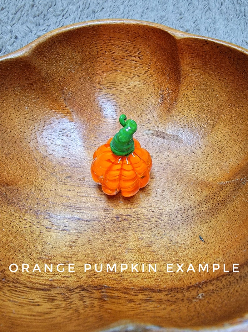 Glass Pumpkins Borosilicate Handmade Lampwork Halloween Figurine Multiple Options Available image 2