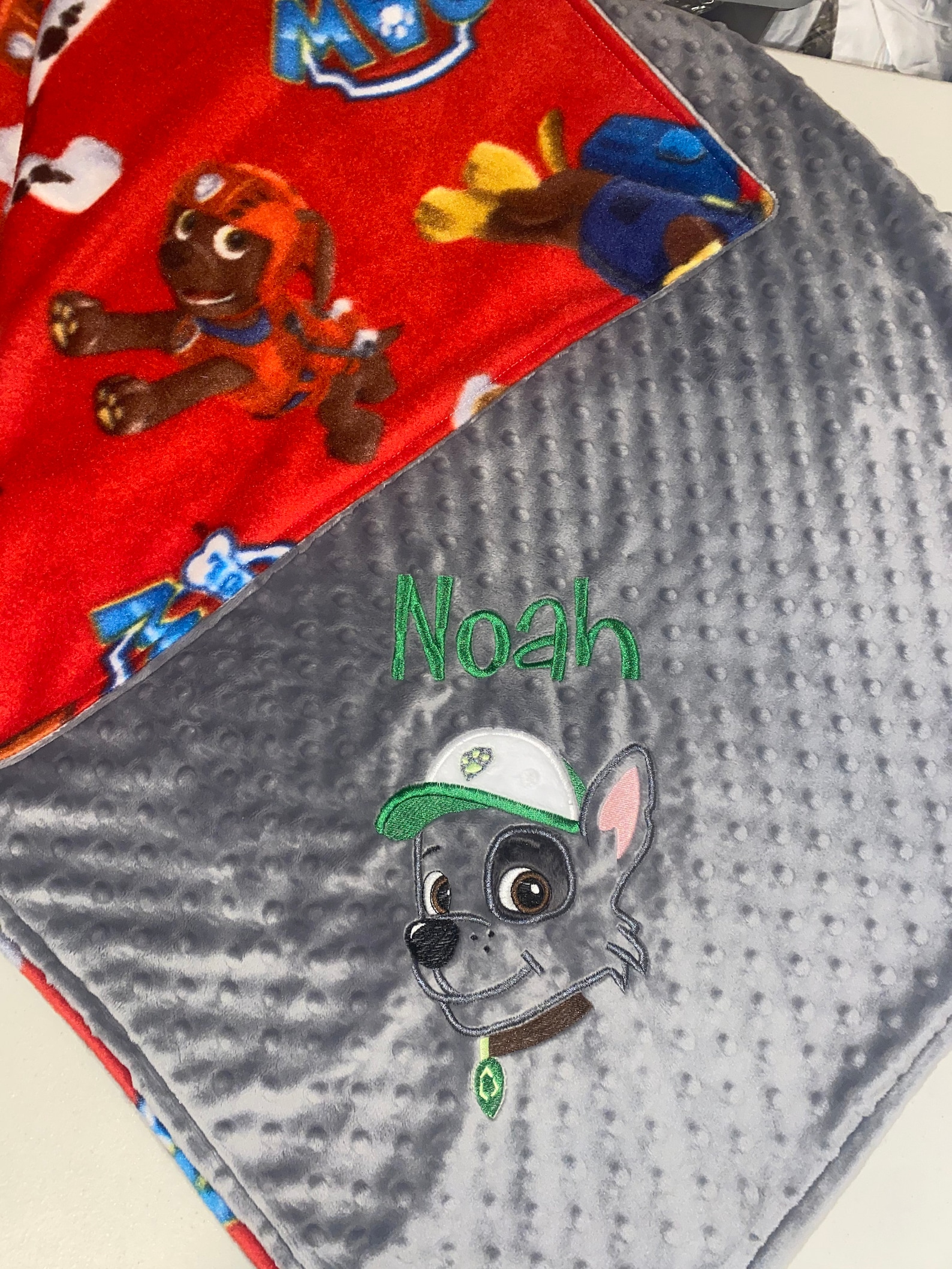 Character Blanket Personalized Minky Baby Blanket Paw Etsy