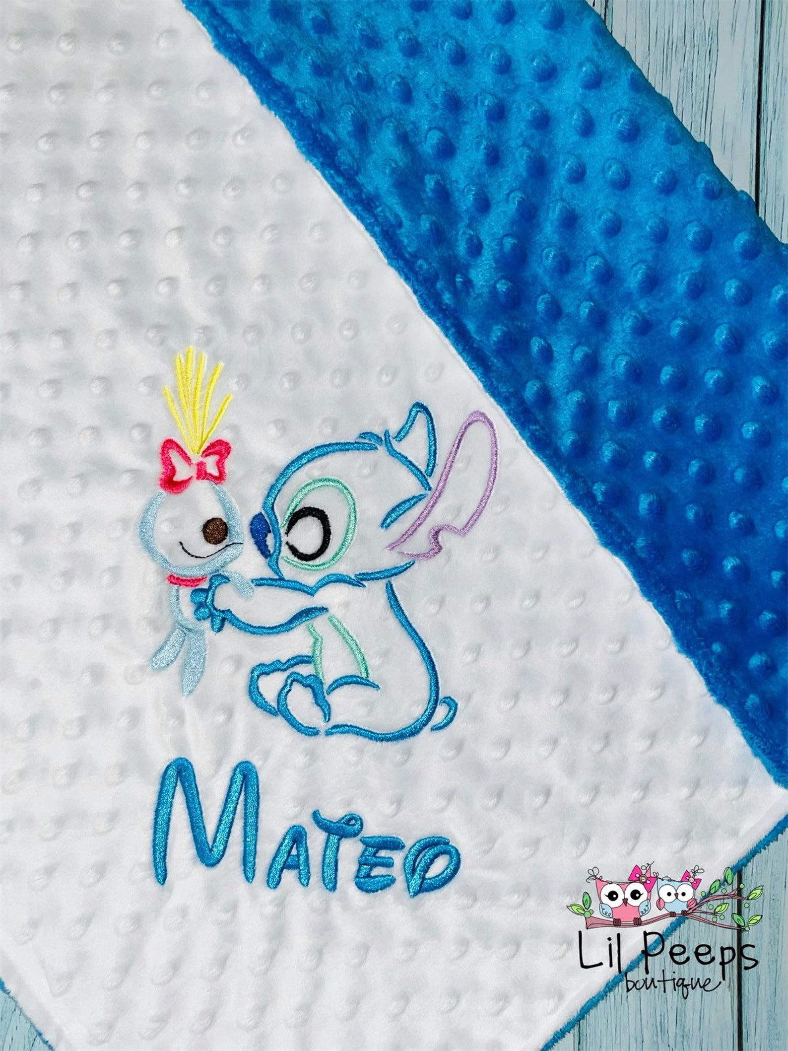 STITCH &SCRUMP Blanket Manta Minky personalizada Minky Etsy