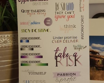 Business Motivation Planner Sticker - Erin Condren, Kikki K, Happy Planner, Filofax