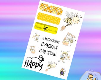 Cute Bee Planner Stickers