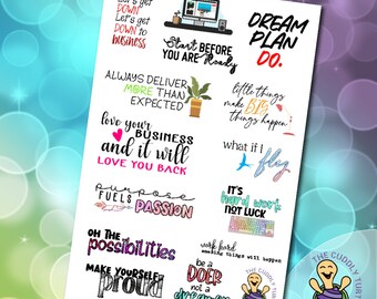 Business Motivation Planner Sticker