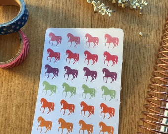 Horse stickers #037 - erin condren, filofax, happy planner, kikki k