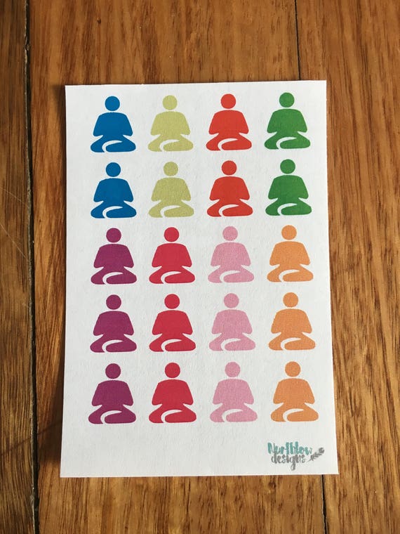 meditation functional sticker 053 eclp kikki k happy etsy image 0