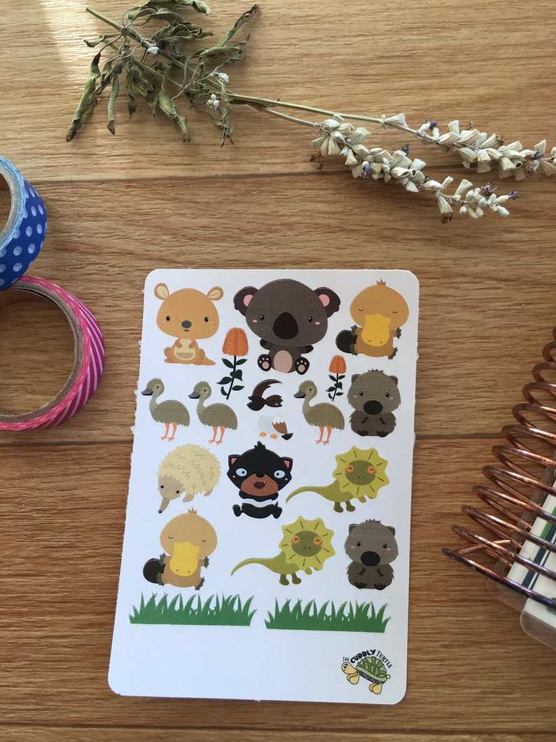 Australian Animals 0027 Planner Stickers Etsy