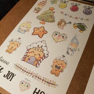 Adorables autocollants d'agenda de Noël