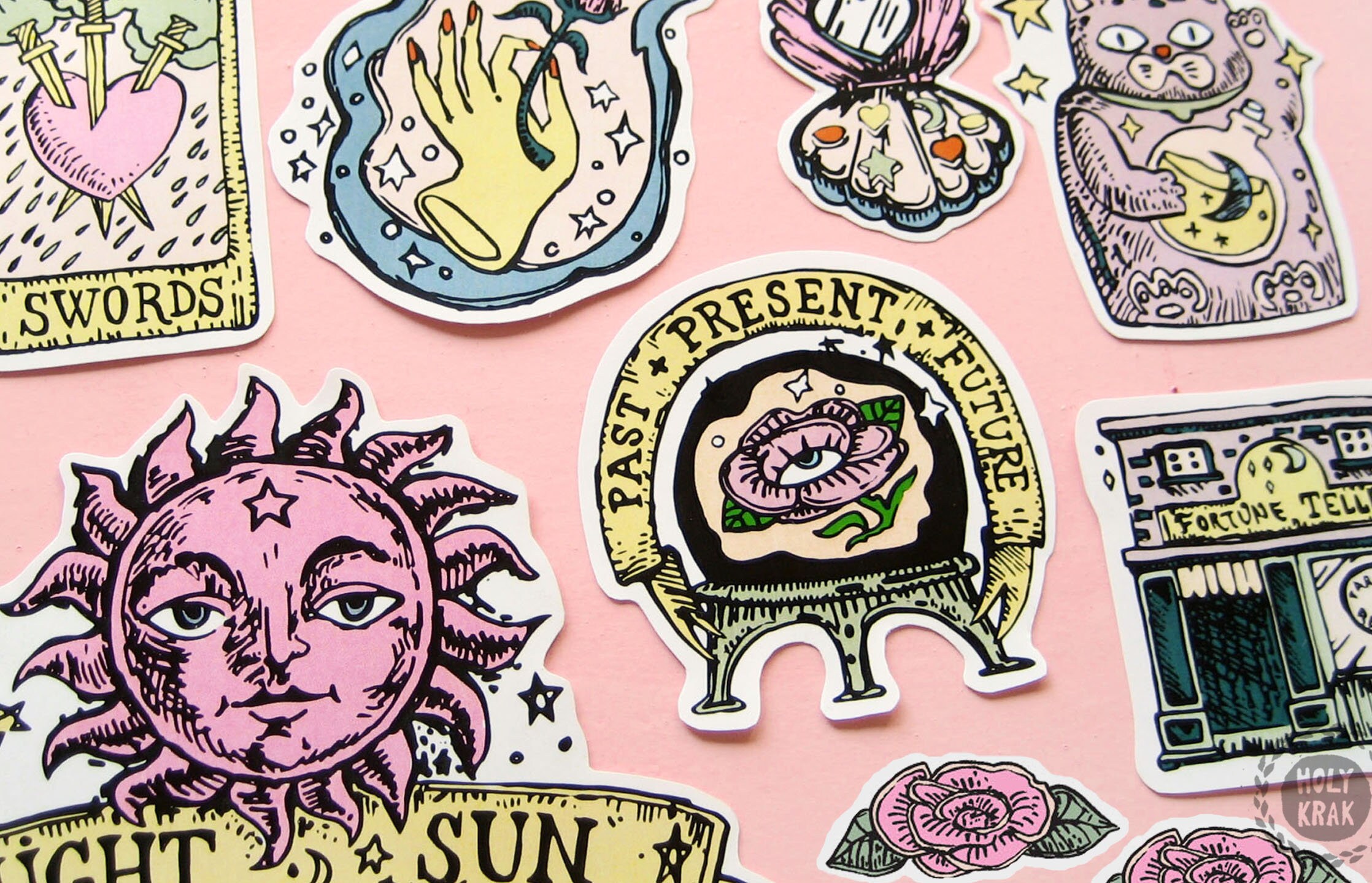 Sorcellerie Autocollant Lot De 50 Autocollants Sorcière Vintage - Stickers Imperméables DIY | Pour Ordinateur, Skate Et Déco Adesivo Vespa