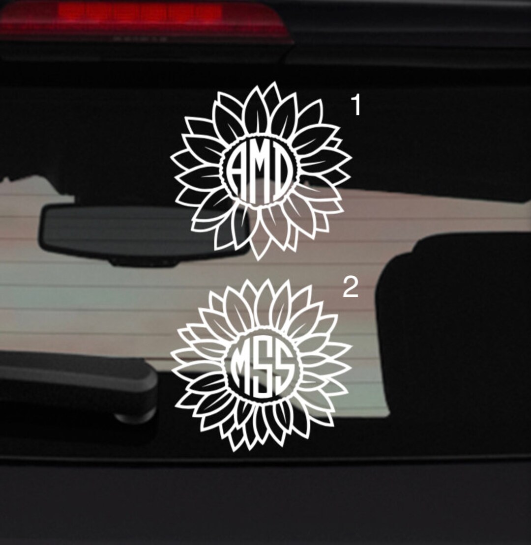 Monogram Decal Boho Monogrammed Decal Holographic Decal 