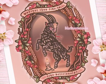 Leef heerlijk zwarte Phillip-print | Horror, Gothic, Satanic, The VVitch, A24