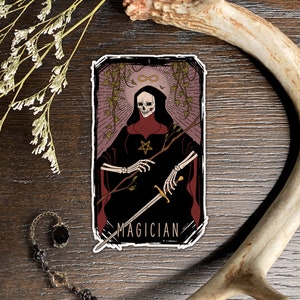 Magier Tarot Kartenaufkleber | Wicca, Heidentum, Okkult, Hexerei, Hexen, Tarot Deck, Witchy, Satanismus, Esoterik, Halloween