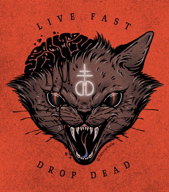 Drop Dead サッカーマフラー Bring Me The Horizon Drop Dead Kitty Brainz Inspired Print | Bring Me the Horizon
