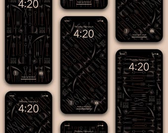 Middeleeuwse martelapparaten mobiele telefoon Wallpaper Pack | Griezelig behang, digitaal behang, middeleeuws behang, iPhone, Android, IOS