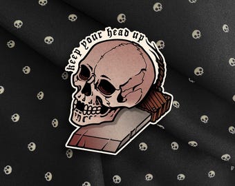 Houd je hoofd omhoog vinylsticker | Satanisme, Wicca, Heidendom, Occult, Hekserij, Heksen, Tarotspel, Hekserij, Halloween, Spookachtig