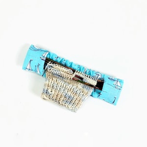 15 cm / 6 inch needle play bag, needle play holder, DPN Holder, needlecosy, needlecosie needle play garage