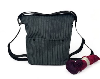 Große Rucksacktasche,  Projektbag, Rucksack aus Cord, Business Bag , Backpack, Handtasche, Cordtasche, Cordrucksack