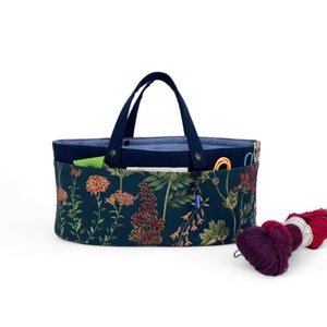 Basket, basket, bag, project bag, project bag, knitting project bag, handicraft bag, crochet bag, knitting bag size XL