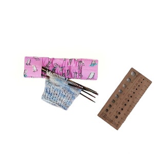 15 cm, 6 inch needle play bag, needle holder, needle play holder, DPN Holder, needlecosy, needlecosie needle play garage