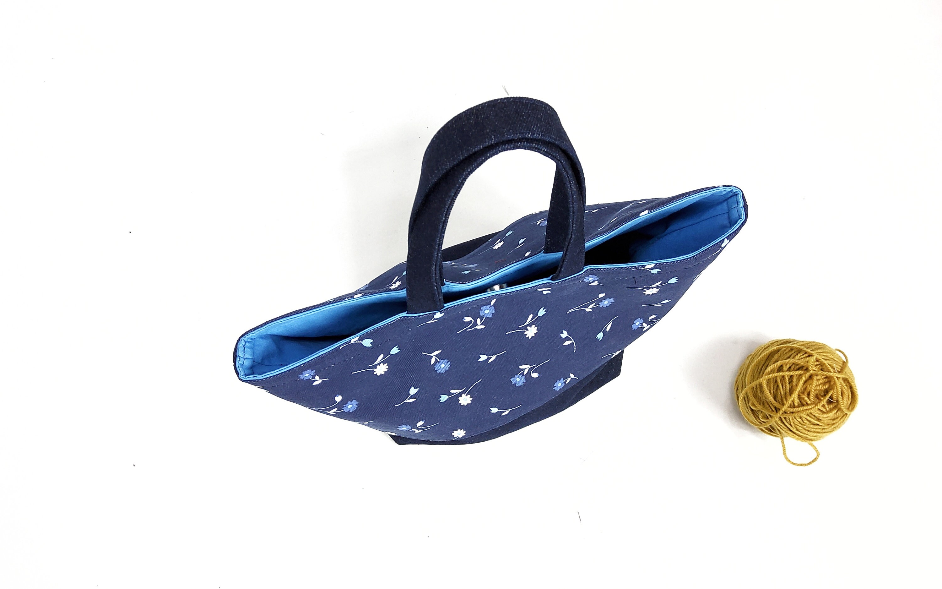 Knitting Project Bag Sewing PATTERN Slide Down Bag Project Etsy