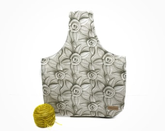 XL Knitting Project Bag, Project Bag, Knitting Wristlet, Needlecraft, Wool Bag, Handcraft Bag,