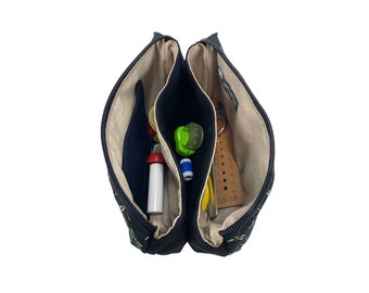 Bag with three compartments, bag organizer, cosmetic bag, cosmetic bag, cosmetic bag, case, toiletry bag, make-up bag, trio bag
