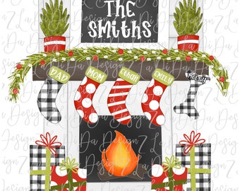 Fireplace Stockings Etsy