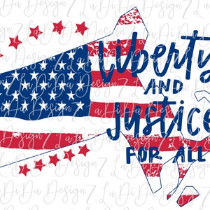 Liberty and Justice For All 4th MASSACHUSETTS Distressed Flag   Red White Blue Stars    PNG Digital Download