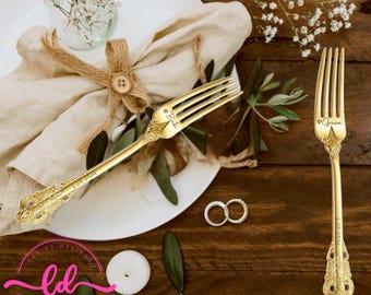 Personalized Wedding Forks | Laser Engraved | I do   So Do I  | Gift for Couple | Set with Gift Box | Gold | Custom