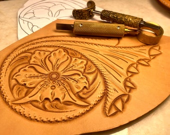 Floral Leather Carving Pattern, Sheridan Western Design (PDF Download)