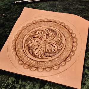 3 Leder Schnitz / Punzierung Mustern. 2 Sheridanblüten, 1 Tudor Rose. PDF Digitaler Download.