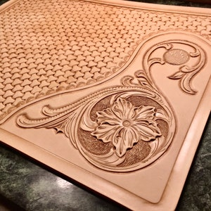 Leather tooling / carving Patterns / stencils. Two Sheridan Floral Corner Patterns. PDF digital download. Floral corner Pattern Number 1.