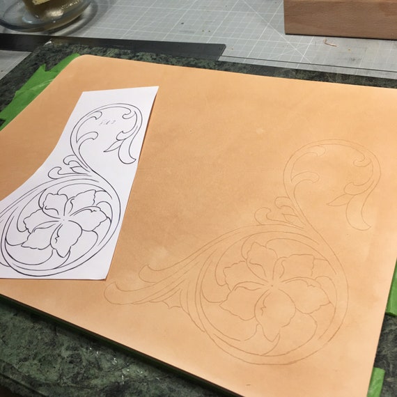 Leather Tooling / Carving Patterns / Stencils. Two Sheridan Floral
