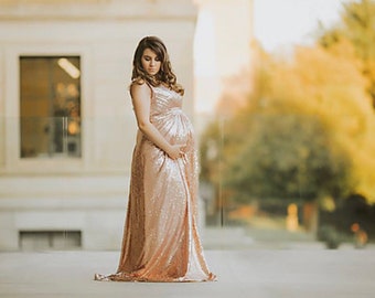 rose gold maternity dresses for baby shower