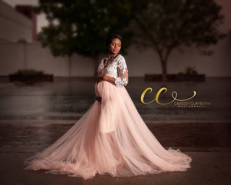Blush Maternity Gown Maternity Photoshoot Dress ivory Etsy