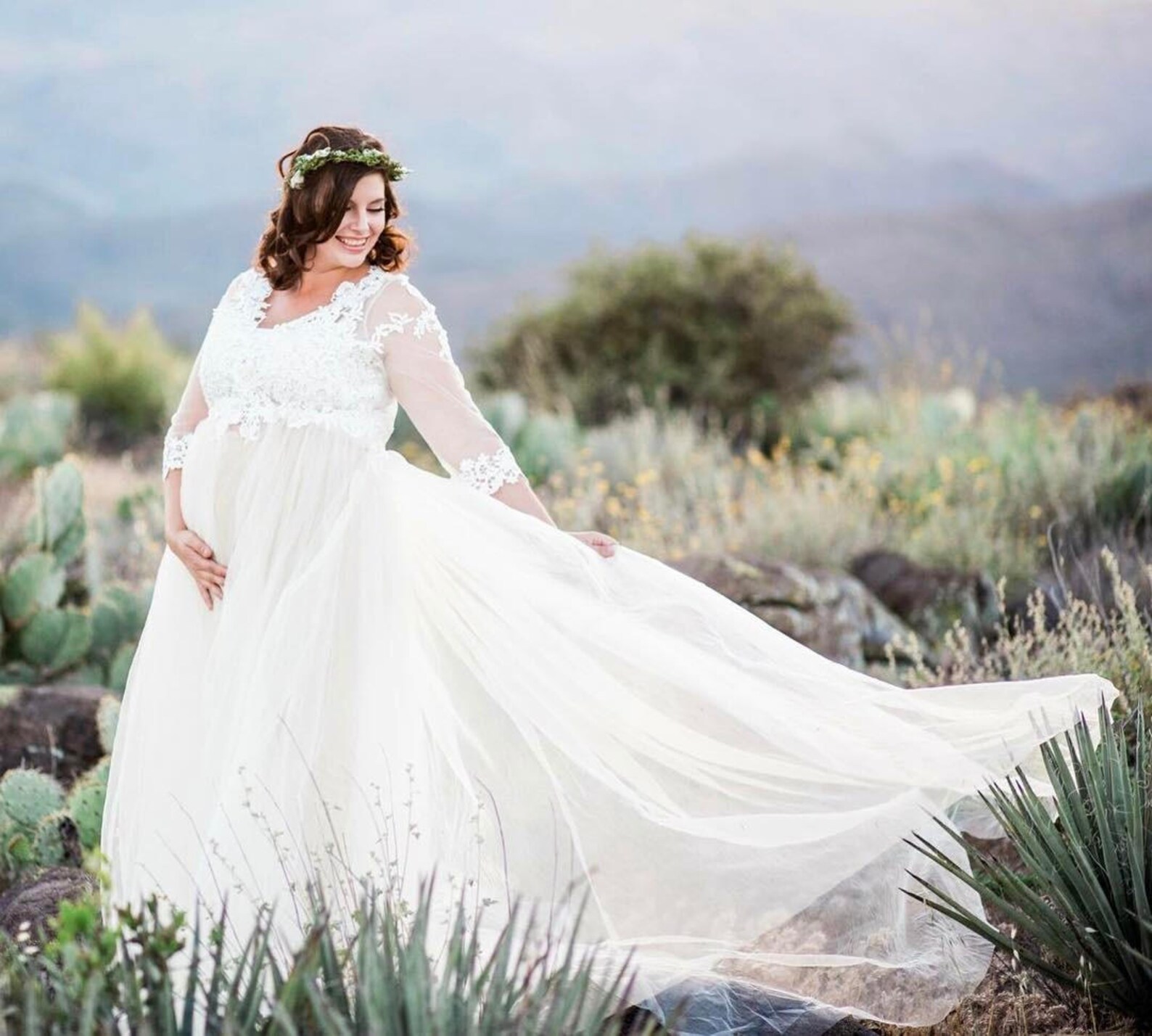 Pink Maternity Gown Lace Maternity Dress for Photo Shoot Etsy