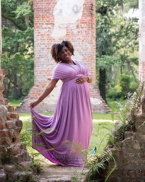 Purple Plus Size Maternity Dress Flash ...